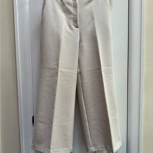 Zara Cream Elastic Waist Pants